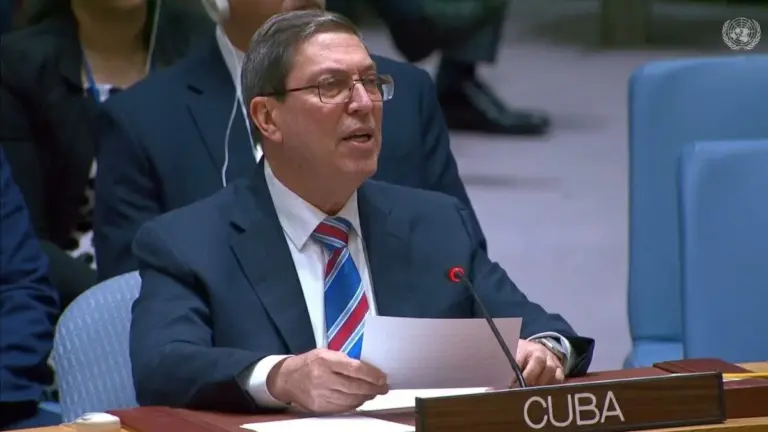 En la foto, el canciller cubano Bruno Rodríguez