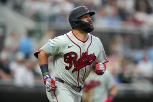 En la foto, Kyle Schwarber