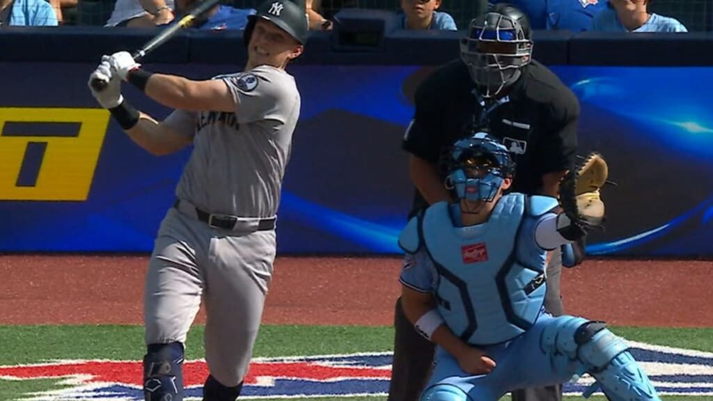 Los Yankees evitan la barrida con jonrón de Rice en la décima 2 En la foto, Ben Rice conecta jonrón decisivo