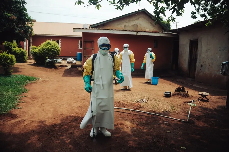 En la foto, imagen de una zona con ébola en el Congo