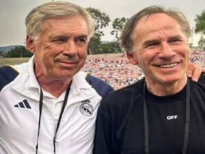En la foto, Ancelotti y Franco Baresi