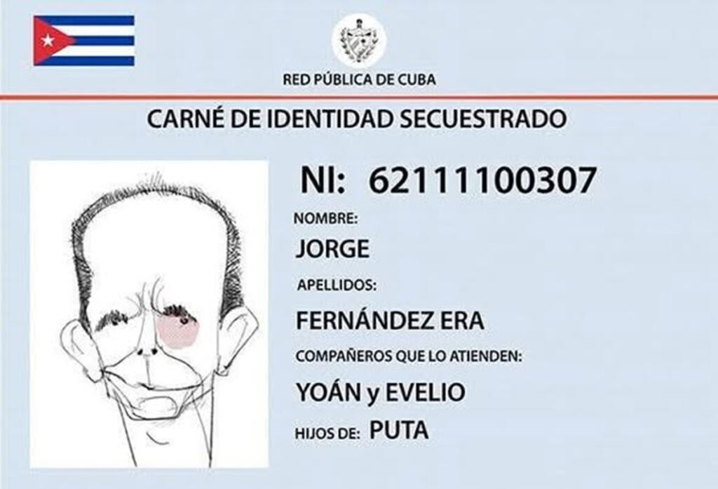 En la foto, un dibujo del Carnet de Identidad e Fernández Era, hecho por Garrincha