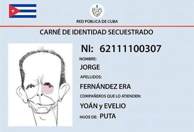 En la foto, un dibujo del Carnet de Identidad e Fernández Era, hecho por Garrincha