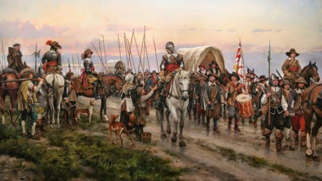 En la foto, la pintura "El Camino Español" de Augusto Ferrer Dalmau)