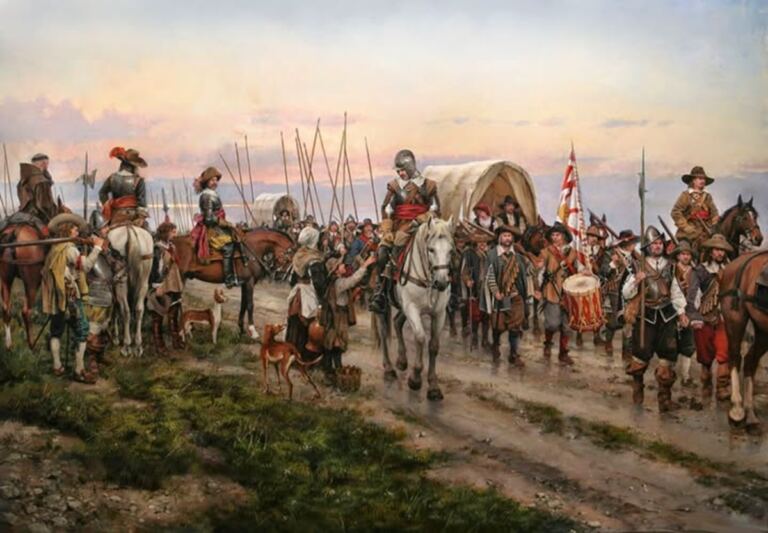 En la foto, la pintura "El Camino Español" de Augusto Ferrer Dalmau)