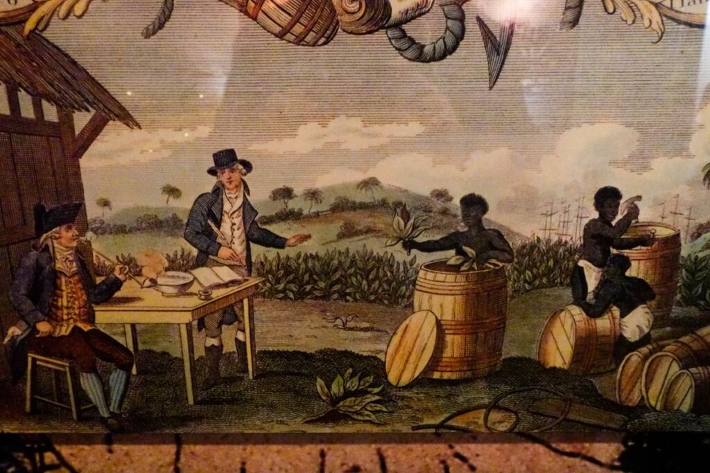 En la foto, imagen de la esclavitud en las colonias inglesas