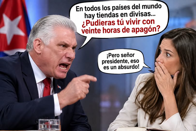 Cuando Díaz-Canel habla, se coge el dedo con la puerta