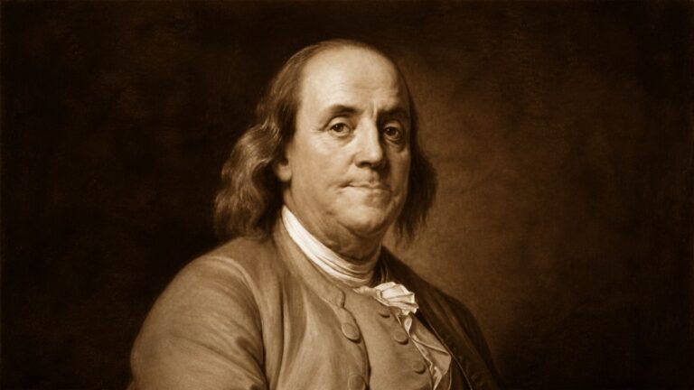 Benjamin Franklin: biografía del Padre Fundador de Estados Unidos 1 Retrato en sepia de Benjamin Franklin, Padre Fundador de Estados Unidos