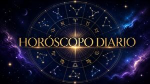Ilustración celestial del horóscopo diario con las doce constelaciones del zodiaco