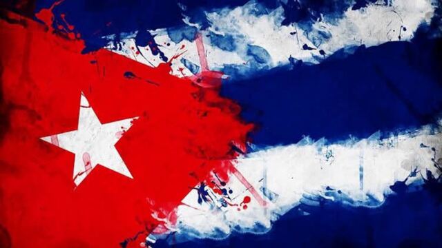 En la foto, una bandera cubana