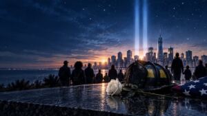 Inicio 53 En la foto, homenaje con luces en Nueva York a las víctimas del 9/11