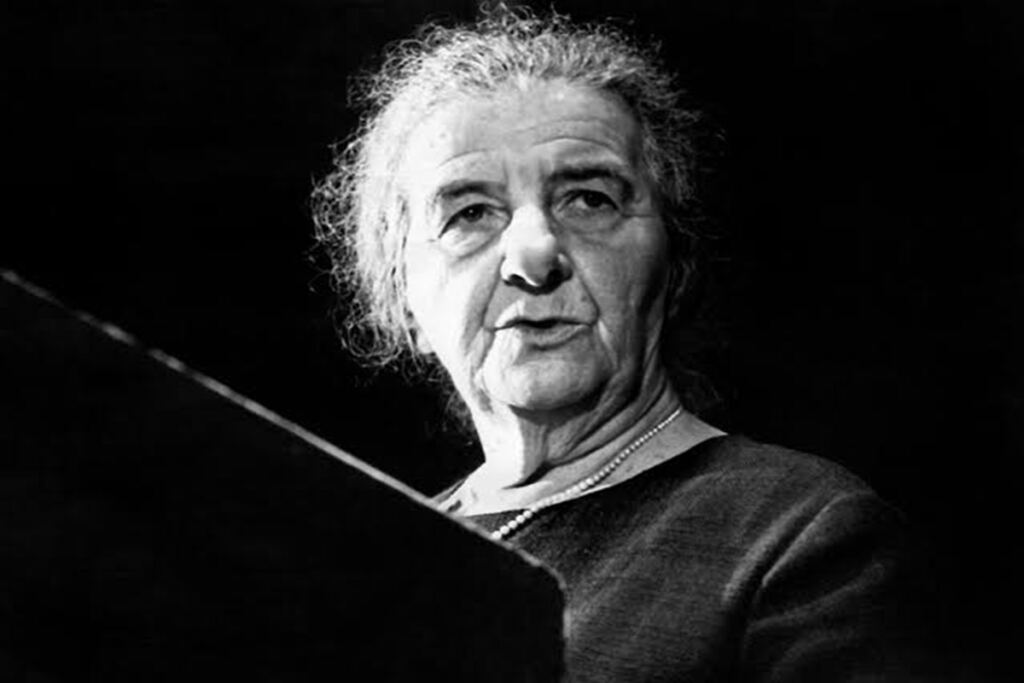 En la foto, Golda Meir