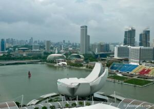 En la foto, la ciudad-estado de Singapur
