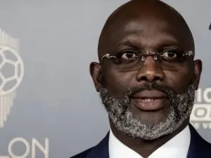 En la foto, George Weah