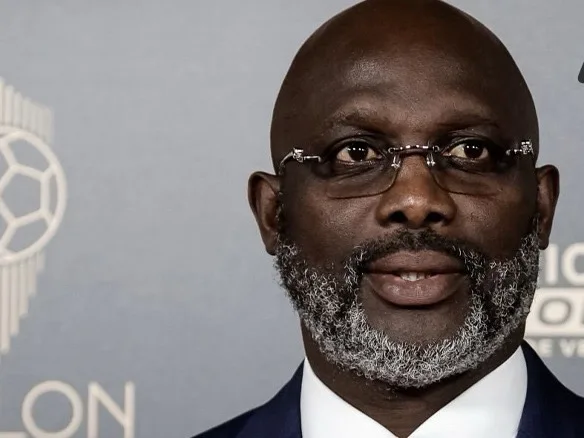 En la foto, George Weah