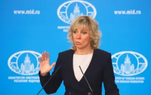 En la foto, María Zajárova, portavoz del Ministerio de Asuntos Exteriores de Rusia