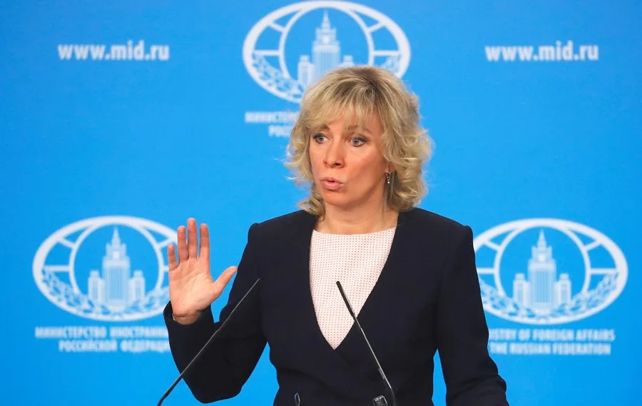 En la foto, María Zajárova, portavoz del Ministerio de Asuntos Exteriores de Rusia
