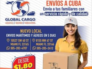 En la foto, promoción de envíos a Cuba