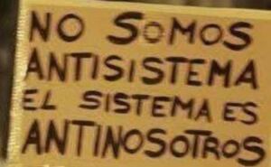 En la foto, un cartel político