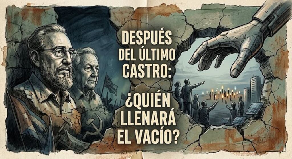 En la foto, una imagen de IA con Fidel y Raúl Castro
