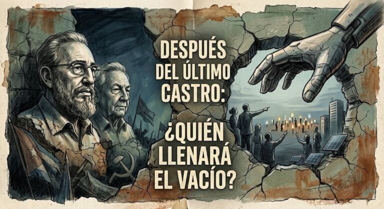 Después del último Castro, ¿quien llenará el vacío" 1 En la foto, una imagen de IA con Fidel y Raúl Castro