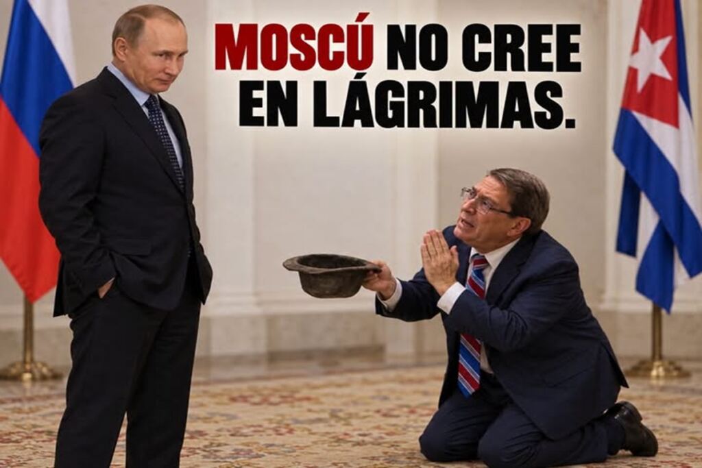 En la foto, una imagen generada con IA de Putin y Bruno Rodríguez