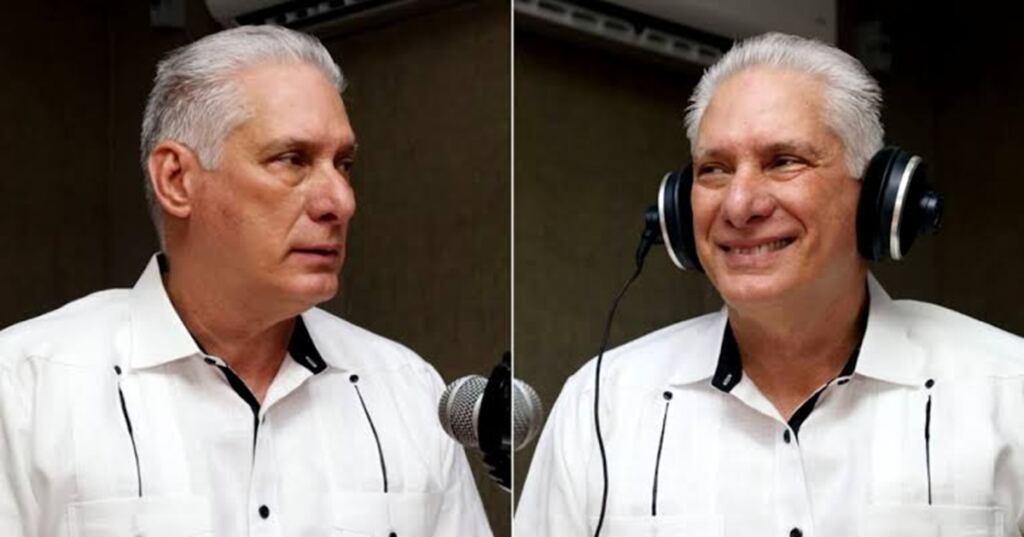 En la foto, Díaz-Canel