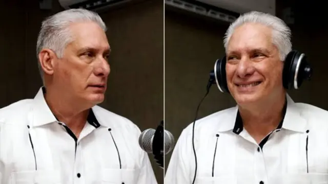En la foto, Díaz-Canel