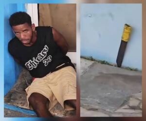 En la foto, asaltador atrapado por la población en Cuba