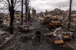 Inicio 54 En la foto, imágen de la guerra entre Rusia y Ucrania