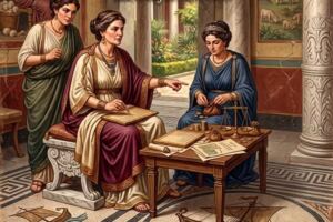 En la foto, mujeres romanas