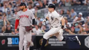 En la foto, Wilson Contreras y Ben Rice