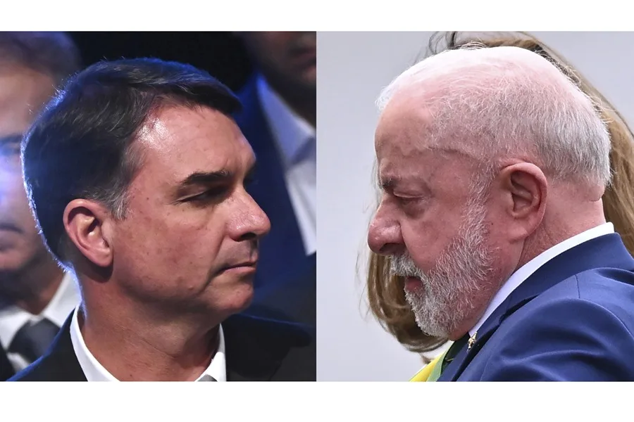 Bolsonaro desafía a Lula a enfrentarlo en un debate televisivo antes de las elecciones 4 En la foto, montaje que muestra al presidente de Brasil, Luiz Inácio Lula da Silva (d) y al senador Flávio Bolsonaro. A exactamente una semana de una de las elecciones más polarizadas en la historia de Brasil.