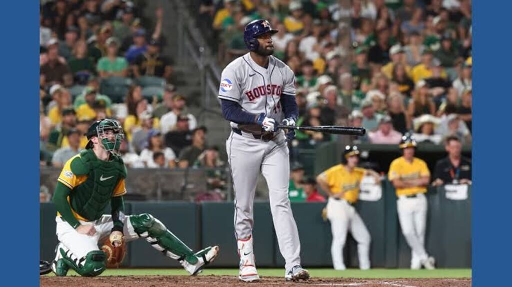 Astros, a un paso de asegurar la corona del Oeste de la Americana 2 En la foto, Yordan Álvarez
