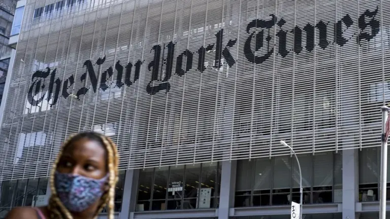 Detienen a los suegros de un empleado de The New York Times asesinado a tiros 1 En la foto, Vista del edificio del New York Times en Nueva York, Nueva York (EE.UU.)