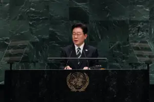 En la foto, El presidente de Corea del Sur, Lee Jae Myung, en Nueva York (EE.UU.)