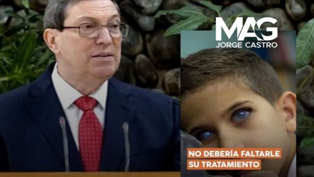 En la foto, el niño usado por la falsa campaña del régimen