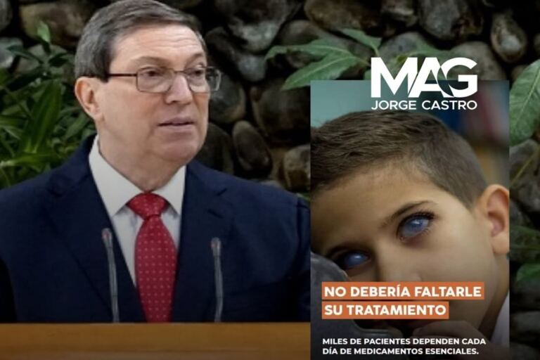 En la foto, el niño usado por la falsa campaña del régimen