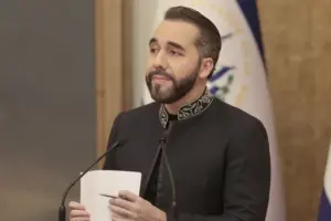 En la foto, El presidente de El Salvador, Nayib Bukele, en San Salvador