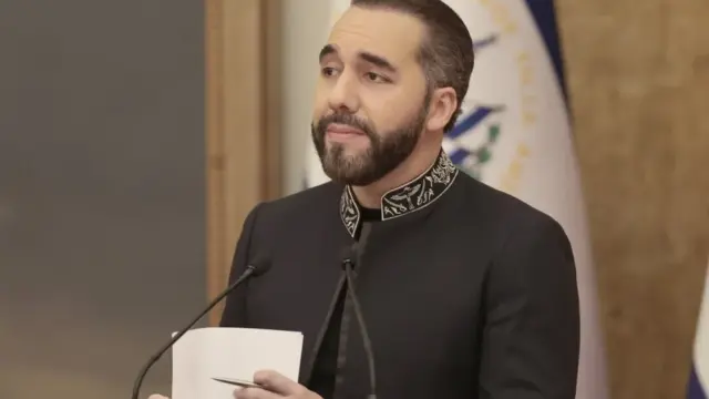 En la foto, El presidente de El Salvador, Nayib Bukele, en San Salvador