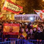 En la foto, protestas contra Pedro Sánchez en España