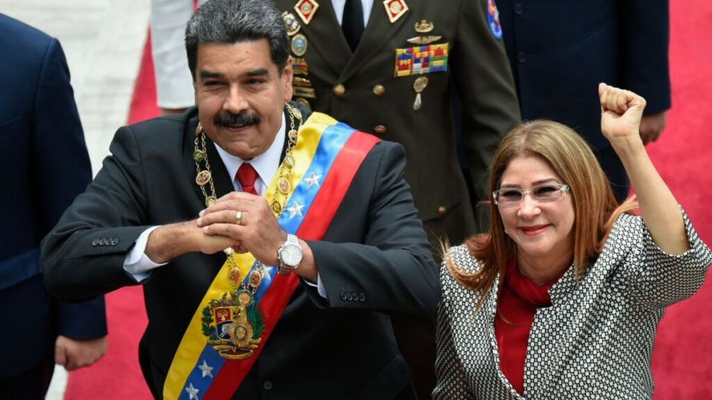 En la foto, Nicolás Maduro y Cilia Flores