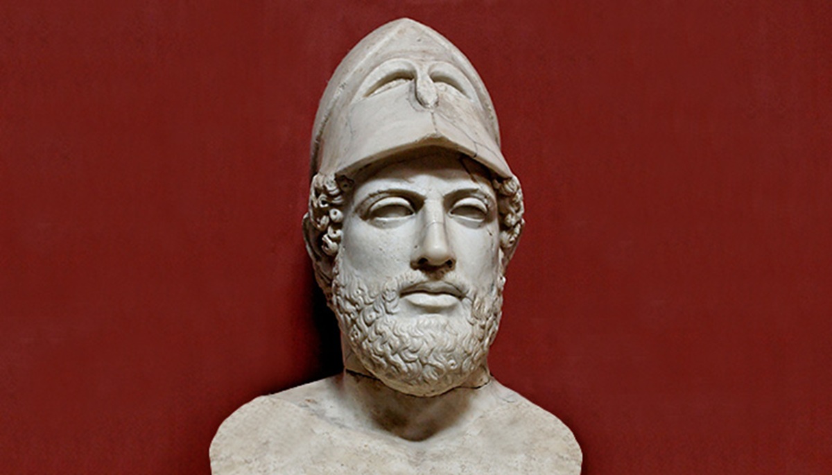 En la foto, un busto de Pericles, El Olímpico