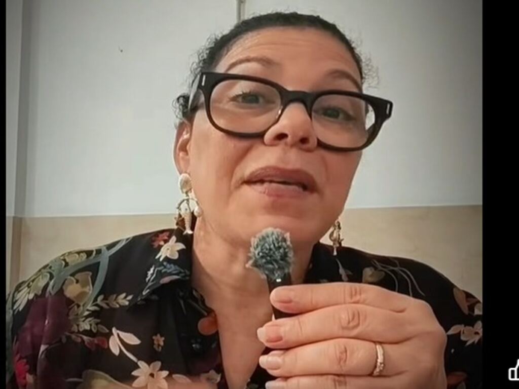 En la foto, la vocera de Cuba X Siempre