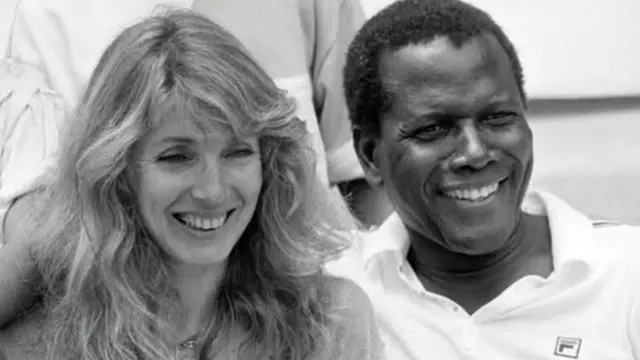 En la foto, Sidney Poitier y Joanna Shimkus