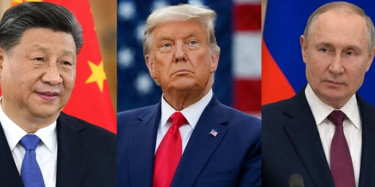 Aún no hay preparativos para reunión entre Putin, Trump y Xi en Shenzhen, dice Kremlin 3 En la foto, Xi Jinping, Donald Trump y Vladímir Putin