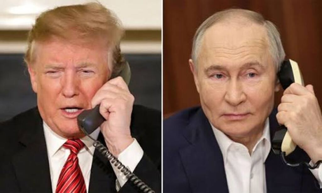 En la foto, Trump y Putin