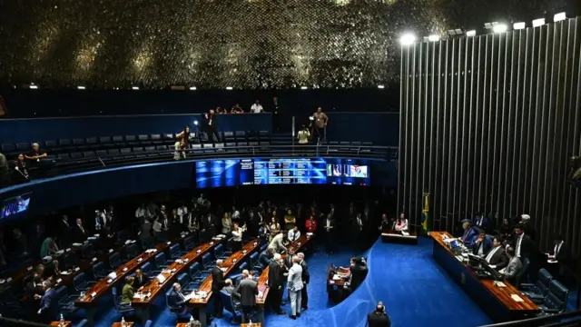 El Partido Liberal de Jair Bolsonaro controlará más de la tercera parte del Senado de Brasil 1 En la foto, el Senado brasileño durante un sesión, en Brasilia
