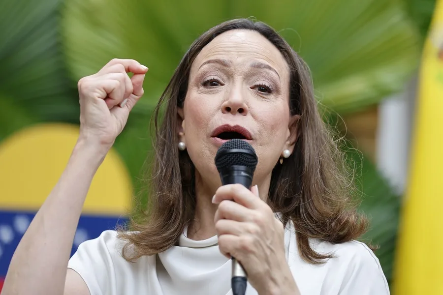 En la foto, la líder opositora venezolana, María Corina Machado