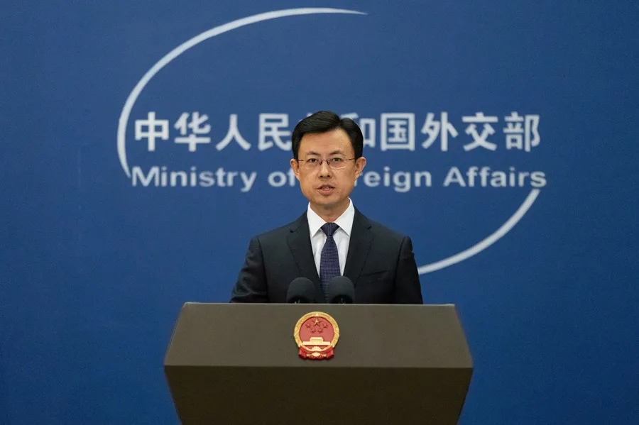 En la foto, el portavoz de la Cancillería de China, Guo Jiakun